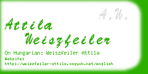 attila weiszfeiler business card